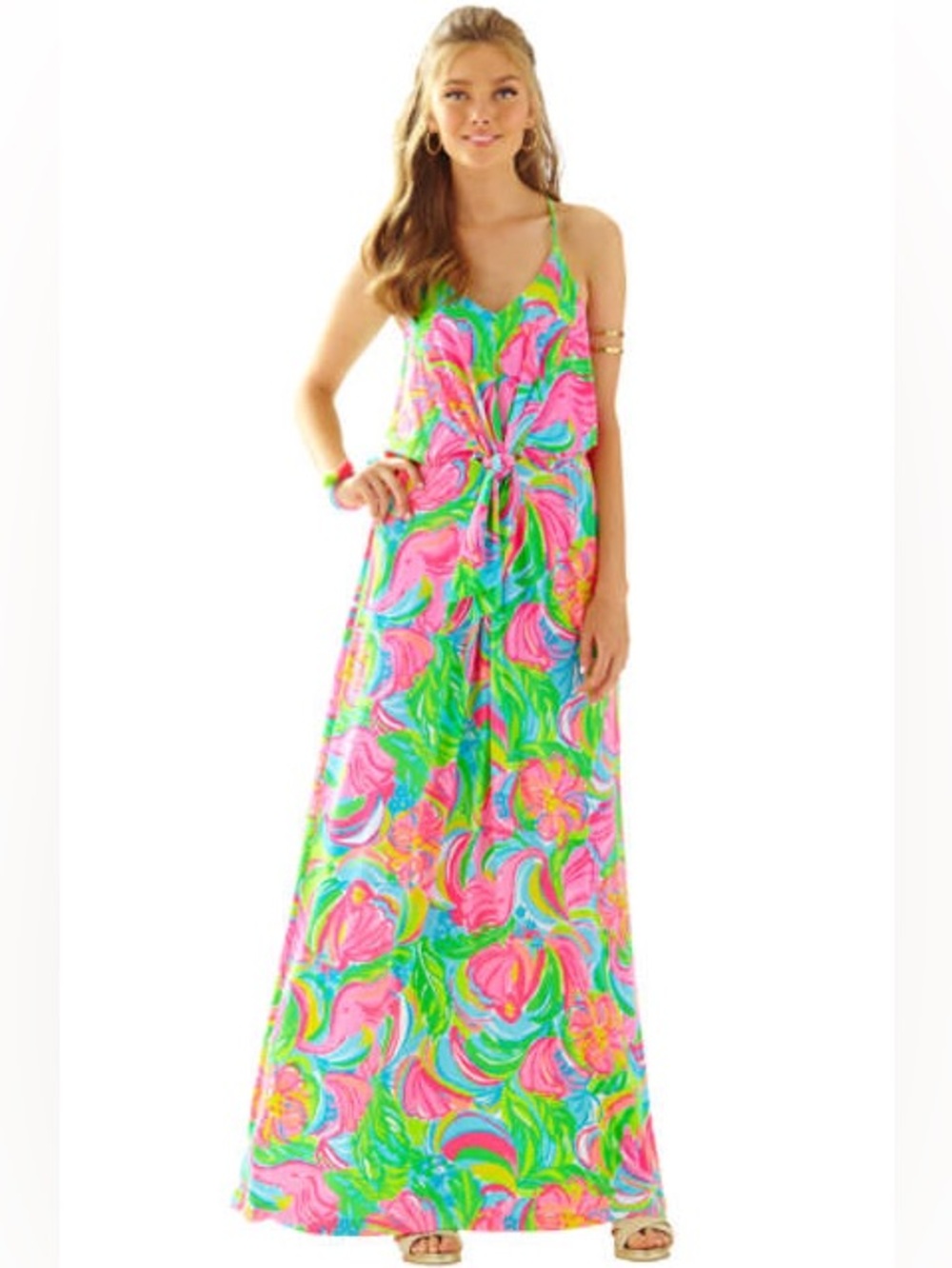 Lilly Pulitzer Rosa maxi dress in "So A Peeling" sz M